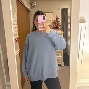 Aerie Blue Crew Neck Sweatshirt